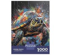 Jigsaw Puzzles 1000 Piece for Teenagers Turtle Painting Jigsaw for Adults Brain Teaser Game A Work of Art Gifts for Friends And Family 38x26cm/1000pcs