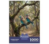 Jigsaw Puzzles 1000 Piece for Teenagers Two Birds on A Mossy Branch Puzzle for Adults Relax Games Home Decoration Educational Challenge 38x26cm/1000pcs