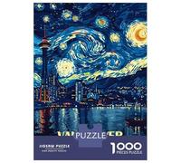 Jigsaw Puzzles 1000 Piece for Teenagers Vancouver Canada Starry Night Art Jigsaw Relax Games But Fun And Humorous Birthday Present, Gifts, 52x38cm/1000pcs