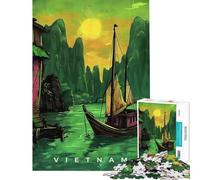 Jigsaw Puzzles 1000 Piece for Teenagers Vietnam Propaganda Art Puzzles for Adults Hands-on Game Difficult Challenge Challenging To Complete (Size 38x52cm)