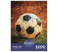 Jigsaw Puzzles 1000 Piece for Teenagers Vintage Soccer Ball Adult Puzzles Relax Games Pattern Assembly Great Gift for Gaming 70x50cm/1000pcs