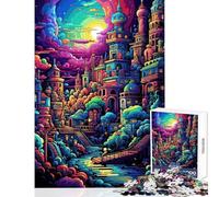 Jigsaw Puzzles 1000 Piece for Teenagers Wacky Town Fun Games Pattern Assembly Anti-Stress Toys Every Piece Is Unique - (50X75cm)