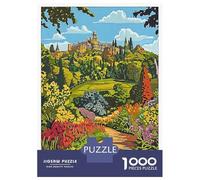 Jigsaw Puzzles 1000 Piece for Teenagers Warwick Castle Garden Jigsaw Puzzle Fun Games Perfect Decoration Gifts for Friends And Family 70x50cm/1000pcs