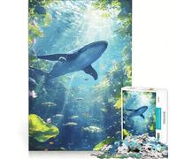 Jigsaw Puzzles 1000 Piece for Teenagers Whale Underwater Paradise Fun Games Challenging To Complete Deal As Gifts for The Whole Family 38x26cm