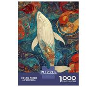 Jigsaw Puzzles 1000 Piece for Teenagers Whale's Dream Ocean Adult Puzzles Relaxing Games Pattern Assembly Birthday Present, Gifts, 38x26cm/1000pcs