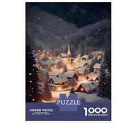 Jigsaw Puzzles 1000 Piece for Teenagers Winter Landscape Village Puzzle for Adults Toy Wall Decor Difficult Challenge Challenging To Complete 70x50cm/1000pcs