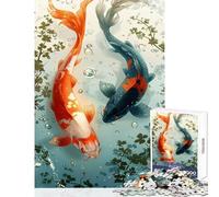 Jigsaw Puzzles 1000 Piece for Teenagers Yin And Yank Koi Fish 1000 Jigsaw Puzzle Relax Games Great Gifts for Games Home Art Decor (38x26cm)
