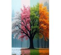 Jigsaw Puzzles 1000 piece,Puzzles for Adults,Challenging Educational Family Activity Games Home Decoration Puzzle Four Seasons Tree 29.5 x 19.7 inch