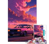 Jigsaw Puzzles 1000 Pieces A Boy And His Dream Car Stress Relief Mind Game No Odd Smell Safe Materials Cheerful Activity for Happy Gatherings (Size 38x26cm)