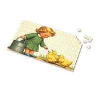 Jigsaw Puzzles 1000 Pieces A Child Feeding Ducklings With Water From A Bucket. Picture Puzzle Gift For 4 Year Old Boy Puzzles For Kids Ages 4-6(1000PCS)