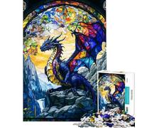 Jigsaw Puzzles 1000 Pieces A Dragon Flapping Wings Stress Relief Mind Game No Odd Smell Safe Materials Cheerful Activity for Happy Gatherings (Size 38x52cm)