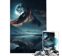 Jigsaw Puzzles 1000 Pieces A Lonely Mountain Stress Relief Mind Game No Odd Smell Safe Materials Cheerful Activity for Happy Gatherings (Size 38x52cm)