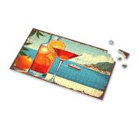 Jigsaw Puzzles 1000 Pieces A Refreshing Cocktail By The Seaside. Picture Puzzle Gift For 4 Year Old Boy Puzzles For Kids Ages 4-6(1000PCS)