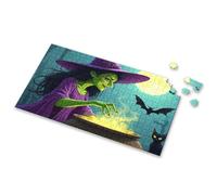 Jigsaw Puzzles 1000 Pieces A Witch Brews Magic Under A Full Moon. Picture Puzzle Puzzle Books For Adults Toys For Ages 2-4(500PCS)
