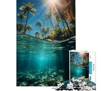 Jigsaw Puzzles 1000 Pieces Above And Under Stress Relief Mind Game No Odd Smell Safe Materials Cheerful Activity for Happy Gatherings (Size 50x75cm)