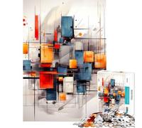 Jigsaw Puzzles 1000 Pieces Abstract Expressionism Stress Relief Mind Game No Odd Smell Safe Materials Cheerful Activity for Happy Gatherings (Size 38x26cm)