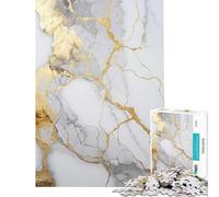 Jigsaw Puzzles 1000 Pieces Abstract Gold Decor Stress Relief Mind Game No Odd Smell Safe Materials Cheerful Activity for Happy Gatherings (Size 50x75cm)