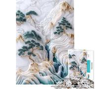 Jigsaw Puzzles 1000 Pieces Abstract Mountain Landscape Stress Relief Mind Game No Odd Smell Safe Materials Cheerful Activity for Happy Gatherings (Size 38x52cm)