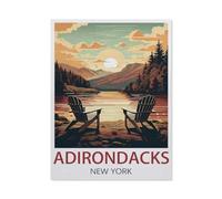 Jigsaw Puzzles 1000 Pieces，Adirondacks New York Sunset，Paper Children Games Educational Toys（26x38cm）-EW83