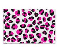 Jigsaw Puzzles 1000 Pieces Adults Funny Puzzle Game Gifts Unique Puzzle Gifts Scenery Floral Art Leopard Print Pink Black White, 29.5x19.7 Inch