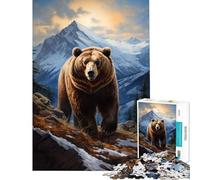 Jigsaw Puzzles 1000 Pieces Aesthetic Wild Bear Family Game Brain Intelligence Challenge Addictive Toys Great Gifts for Games Birthday Present (Size 50x75cm)