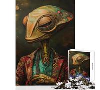 Jigsaw Puzzles 1000 Pieces Alien Art LIV Toy Wall Decor Great Gifts And Toys Brain Teaser Game Suitable for Desktop Decoration Size 38x26cm