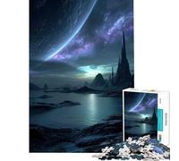 Jigsaw Puzzles 1000 Pieces Alien Planet Landscape Family Game Brain Intelligence Challenge Addictive Toys Great Gifts for Games Birthday Present (Size 38x26cm)