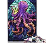 Jigsaw Puzzles 1000 Pieces Amazing Octopus Abstract Puzzle for Adults Paperboard Puzzles Christmas Puzzle Gifts 38x26cm/1000pcs