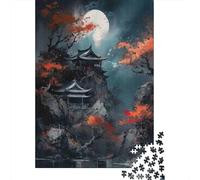 Jigsaw Puzzles 1000 Pieces Ancient Temple Moonlight Jigsaw 52x38cm/1000pcs Gift For Kids Challenging Creative Family Game DIY Cardboard