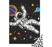 Jigsaw Puzzles 1000 Pieces Astronaut Floating-Space Adventure Style Jigsaw 38x26cm/1000pcs Toy for Adults And Kids Challenging Creative Educational Games DIY Cardboard