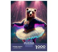 Jigsaw Puzzles 1000 Pieces Ballerina Bear Adult Jigsaw Puzzle Brain Teaser Game Analysis And Logic Christmas Birthday Gifts 38x26cm/1000pcs