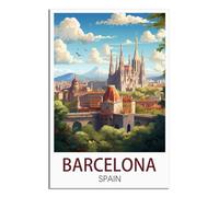 Jigsaw Puzzles 1000 Pieces Barcelona Spain Puzzle 1000 Pieces, Relaxing and Challenging Gift for Adults, Teens, Seniors 26x38cm