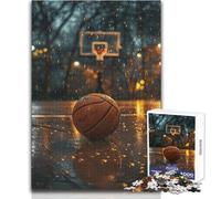 Jigsaw Puzzles 1000 Pieces Basketball Nostalgia Relaxing Solo Quiet Time Superior Accurate Cutting Play Toy Size 38x52cm