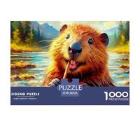 Jigsaw Puzzles 1000 Pieces Beaver Jigsaw 38x26cm/1000pcs Gift For Kids Stress Reliever Educational Games DIY Cardboard