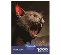 Jigsaw Puzzles 1000 Pieces Black Horror Puzzles for Adults Hands-on Game Staycation Kill Time Christmas Birthday Gifts 70x50cm/1000pcs