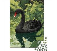Jigsaw Puzzles 1000 Pieces Black Swan Pond Art Print Adult Jigsaw Puzzle Brain Teaser Game Analysis And Logic Christmas Birthday Gifts 38x26cm/1000pcs
