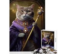 Jigsaw Puzzles 1000 Pieces Blessed by Holy Cat Meme Jigsaw Puzzles for Adults Precision Cutting Train Your Brain And Hands Toy Intellectual Game (50x75cm)