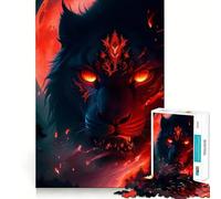 Jigsaw Puzzles 1000 Pieces Blood Moon Beast Exact Cut Art, Smart Challenge Fun, Leisure Play Fun, Xmas Decor Gift (38x26cm)