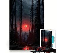 Jigsaw Puzzles 1000 Pieces Blood Moon Manor Flawless Cut Fun, Cognitive Teaser Toy, Downtime Game Fun, Christmas Art Gift (38x52cm)