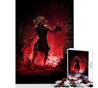 Jigsaw Puzzles 1000 Pieces Bloody Goblin with Knife Jigsaw Puzzles for Teenagers Staycation Kill Time Every Piece Is Unique - Brainteaser Family Games (38x52cm)