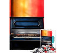 Jigsaw Puzzles 1000 Pieces Blue Piano Against Red Wall Family Games for Educational Game Challenge Toy Gifts For Birthdays Analysis And Logic (Size 38x52cm)