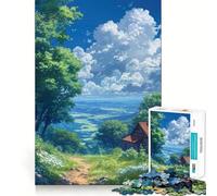 Jigsaw Puzzles 1000 Pieces Blue Sky Haven Flawless Cut Fun, Cognitive Teaser Toy, Downtime Game Fun, Christmas Art Gift (38x52cm)
