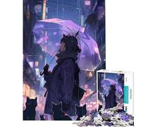 Jigsaw Puzzles 1000 Pieces Cat Lady in The Cat World Hands-on Game Learning Educational Toys Secret Santa Gifts Perfect Decoration (Size 50x75cm)