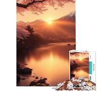 Jigsaw Puzzles 1000 Pieces Cherry Blossom Japan Hands-on Game Learning Educational Toys Secret Santa Gifts Perfect Decoration (Size 38x26cm)