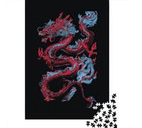 Jigsaw Puzzles 1000 Pieces Chinese Dragon Art Print Adult Jigsaw Puzzle Brain Teaser Game Analysis And Logic Christmas Birthday Gifts 70x50cm/1000pcs