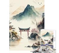 Jigsaw Puzzles 1000 Pieces Chinese Style Beautiful Hands-on Game Difficult Challenge Home Decoration Toys Challenging To Complete (38X26CM)