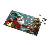 Jigsaw Puzzles 1000 Pieces Christmas Elf With Lantern And Tree Picture Puzzle Puzzles For Toddlers 2-4 Girl Toys Age 4-5(300PCS)