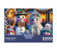 Jigsaw Puzzles 1000 Pieces Christmas Snowman Jigsaw 38x26cm/1000pcs Gift For Kids Stress Reliever Family Game DIY Cardboard