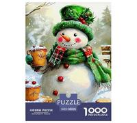 Jigsaw Puzzles 1000 Pieces Christmas Snowman Jigsaw 38x26cm/1000pcs Toy for Adults And Kids Stress Reliever Family Game DIY Cardboard