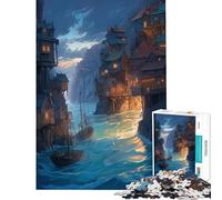 Jigsaw Puzzles 1000 Pieces Cliffside Haven Hands-on Game Learning Educational Toys Secret Santa Gifts Perfect Decoration (Size 38x26cm)